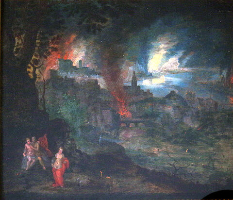 incendie de Sodome, Loth et ses 2 filles épargnées (Epinal) 